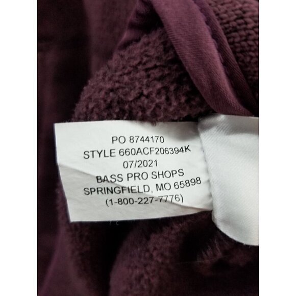Women's Burgundy Ascend Expedition Fleece Long Sleeve Hoodie Pullover Large - Picture 6 of 10